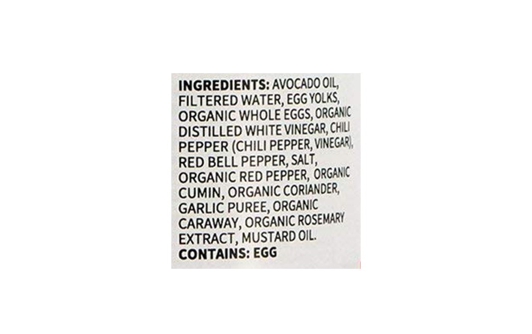 Chosen Foods Harissa Mayo 100% Avocado Oil    Plastic Jar  355 millilitre